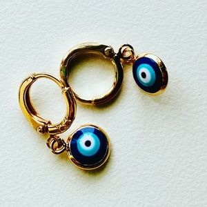 Evil eye earrings